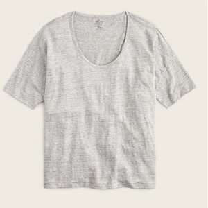 J.Crew Relaxed Linen Scoopneck T-Shirt